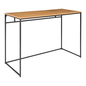 VOLLRAD - Bureau Acier Noir et Plateau Bois Naturel