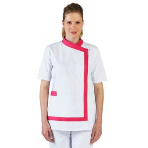 Blouse professionnelle de travail blanche à manches courtes femme - promo auxiliaire de vie médical aide a domicile infirmier