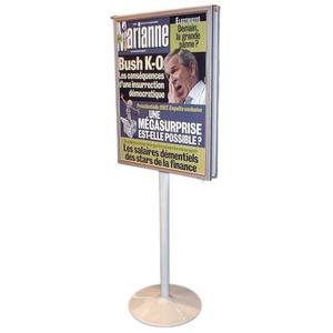 Panneau porte-affiche intérieur sur pied 80 X 60 cm - Gris clair