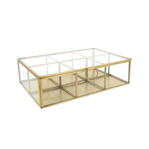BOÎTE EN VERRE ET LAITON DORÉ GRAND FORMAT