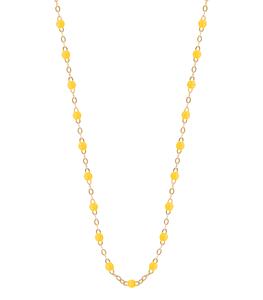 Gigi Clozeau - Femme - Collier or jaune et perles de résine 42 cm - Jaune