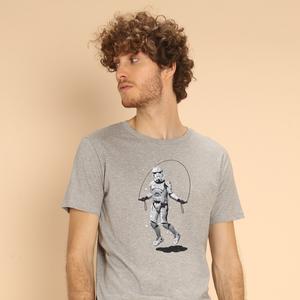 T-shirt Homme - Stormtrooper Skipping - Gris Chine - Taille L