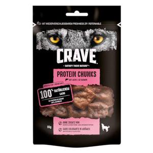 6x55g Friandises Crave Protein Chunks , saumon - Friandises pour chien