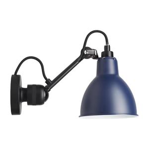 Lampe Gras N°304-Applique interrupteur Noir L15cm Bleu