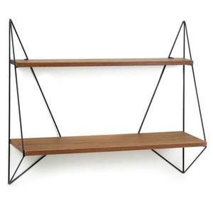 Etagère murale en bois naturel et métal noir Butterfly Serax