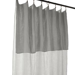 OUREA - Rideau Ajustable 140x300 cm Gaze de Coton Nuage + 8 Anneaux Pince