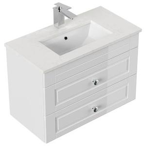 Meuble de salle de bain ETON 700 Cottage quartz Carrara meuble en blanc