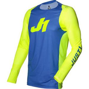 Just1 J-Flex Maillot Motocross, bleu-jaune, taille S