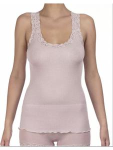 OSCALITO - Top bretelles larges dentelle rosewood LAINE ET SOIE
