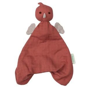 Doudou Plat bébé Hoppa Poussin Pico Mousseline Rose Cerise 24cm Co