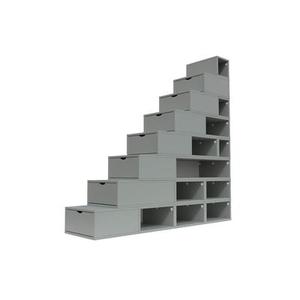 Escalier Cube de rangement hauteur 200 cm Gris