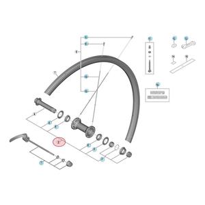 Axe De Moyeu Shimano WH-RS700 WH-RS700-C30-TL-F