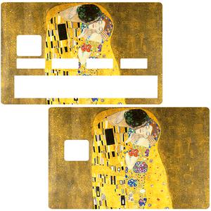 Sticker pour carte bancaire, Tribute to le baiser de Gustav Klimt