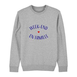Sweat Femme - Week-end En Famille - Gris Chiné - Taille XL