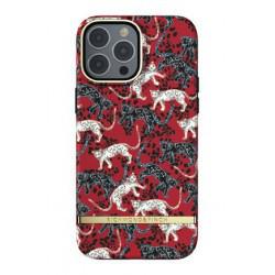 Richmond & Finch - Coque Rigide Samba Red Leopard - Couleur : Rouge - Modèle : iPhone 13 Pro Max