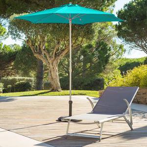Parasol droit rond Anzio Émeraude 2,3 m - Polyester, Acier traité époxy Unisexe