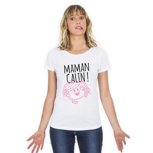 T-shirt Femme - Maman Câlin - Blanc - Taille S