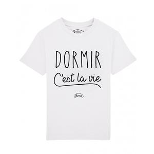 Tshirt Enfant Dormir C'est La Vie - Blanc - Taille 2 ans