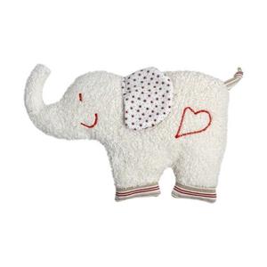 Doudou Hochet Efie Elephant Coloré 20 cm Coton Bio Organique -