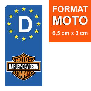 1 sticker pour plaque d'immatriculation MOTO, Allemagne, V-TWIN