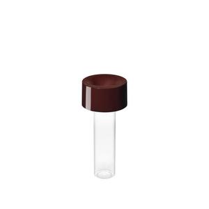 FLEUR-Lampe à poser / Vase LED sans fil H24cm Rouge