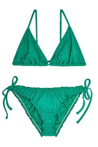 Maillot 2 pièces Triangle - Vert Texturé