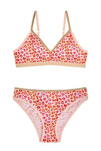 1 BRASSIERE + 1 CULOTTE - Léopard Rose Lurex