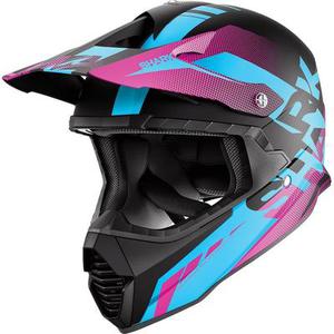 Shark Varial Anger Motocross Helmet Casque de motocross, noir-pourpre, taille S