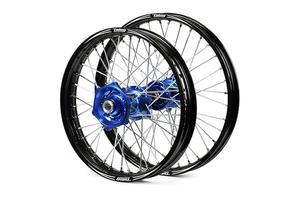 Jeu de roues complètes 1.60x21 2.15x18 TALON EVO YAMAHA 125/250 YZ 2008-2019 250 YZF 2007-2008 450 YZF 2008 Jante Noir/Moyeux Bleu