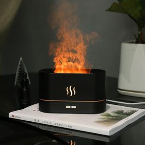 Diffuseur d'Huiles Essentielles Effet flamme 180 ML NOIR
