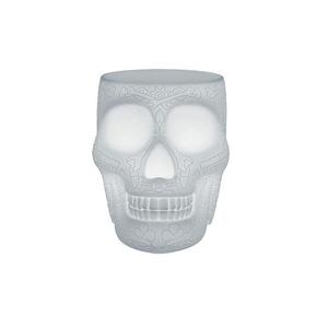 MEXICO-Tabouret d'extérieur Crâne LED H45cm Blanc