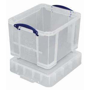 bac de rangement plastique + couvercle 35l t ransparent