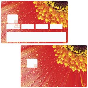 Stickers pour carte bancaire, Marguerite rouge