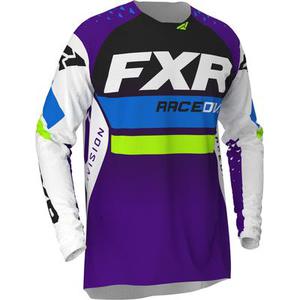 FXR Revo Maillot Motocross, blanc-pourpre, taille S