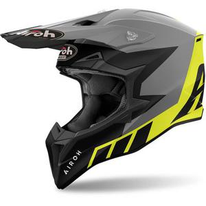 Airoh Wraaap Reloaded Casque de motocross, noir-gris-jaune, taille L