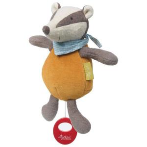 Doudou Peluche Bio Musicale Sigikid Kasimir le Blaireau Écolo Green
