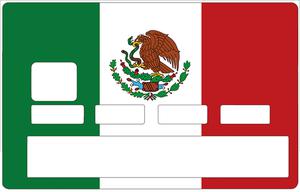 Sticker pour carte bancaire, drapeau du Mexique
