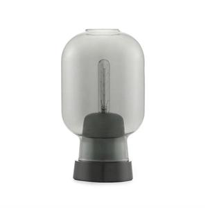 AMP-Lampe de table Verre/Marbre H26,5cm Noir