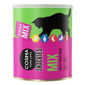 150g Maxi Tube Cosma Snackies friandises lyophilisées assortiment 5 saveurs - Friandises pour chat