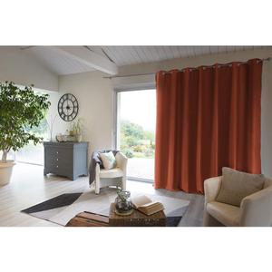 KEEPER - Rideau Thermique Occultant 280x260cm Coloris Terracotta