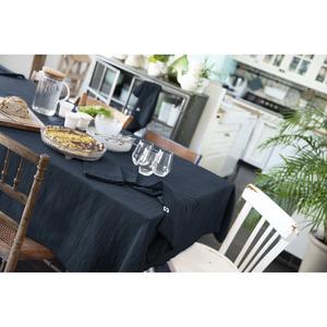 OUREA - Nappe Rectangulaire 150x250cm Gaze de Coton Minuit