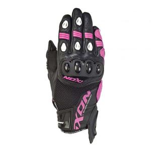 Gants أ tأ cuir/textile femme Ixon RS Recall Lady noir/fushia- XL