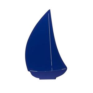 BATEAU-Applique / Lampe à poser en métal découpé forme Bateau avec prise H32cm Bleu