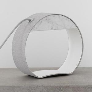 EAU DE LUMIERE-Lampe à poser LED Perle/Blanc Ø25cm Blanc