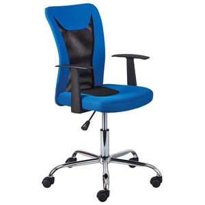 DEANA - Fauteuil de Bureau sur Roulettes Bleu et Noir