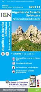 Carte ign 4253ET Aiguilles de Bavella