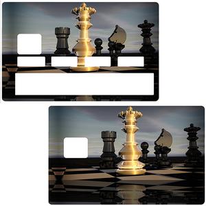 Sticker pour carte bancaire, les echecs