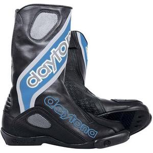 Daytona Evo-Sports GTX Gore-Tex Bottes de moto imperméables, noir-bleu, taille 44