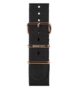 Briston - Bracelet de montre - Noir/Or rose - Noir