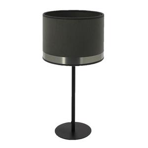 ART DECO-Lampe à poser Velours/Laiton/Métal H40cm Gris